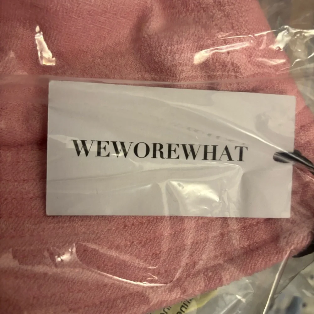NWT WeWoreWhat Baby Pink OS Bucket Hat